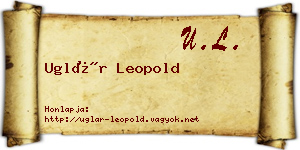Uglár Leopold névjegykártya